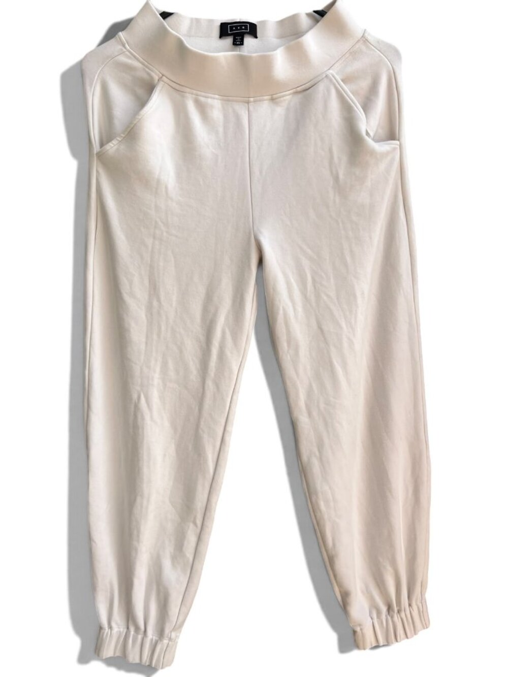 AYR The Cool Pants Cream Ivory Sweatpants Joggers Size XS Made In Peru